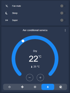 Aparat de aer conditionat portabil HISENSE in Home Assistant